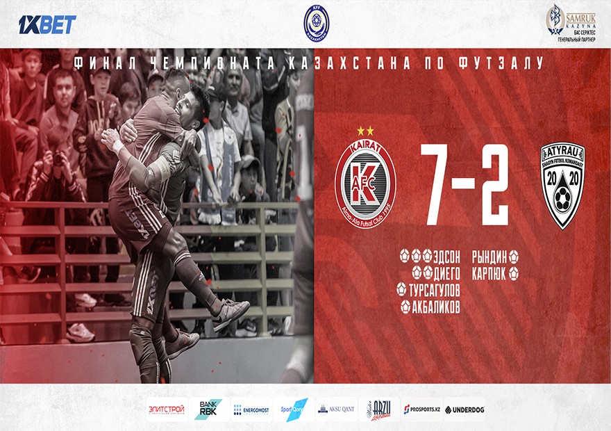 «Кайрат» одержал вторую победу в финальной серии чемпионата Казахстана по футзалу
